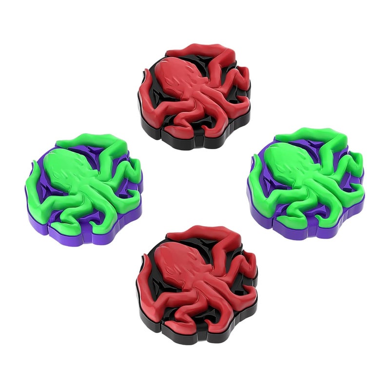 playvital Halloween Joystick Caps for Nintendo Switch, Thumbstick Caps for Switch Lite, Analog Cover for Switch OLED Joycon Thumb Grip Caps for Switch & Switch Lite & Switch OLED - Cthulhu The Octopus - Image 1